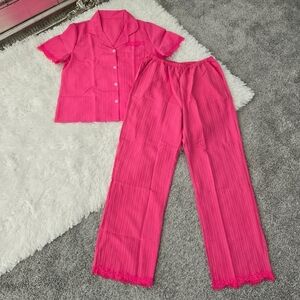 Qeils Casual Two Piece Set for Women - Button Down Short Sleeve Shirt an…